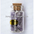 Amethyst chip Coleção de pedras preciosas em garrafa